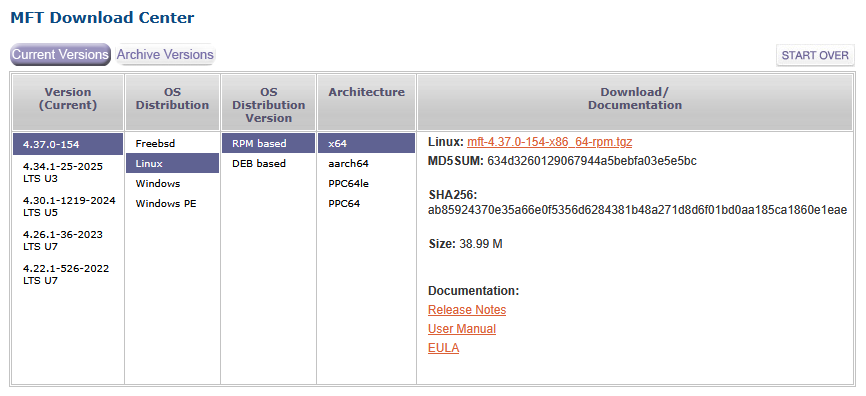 MFT Download Center